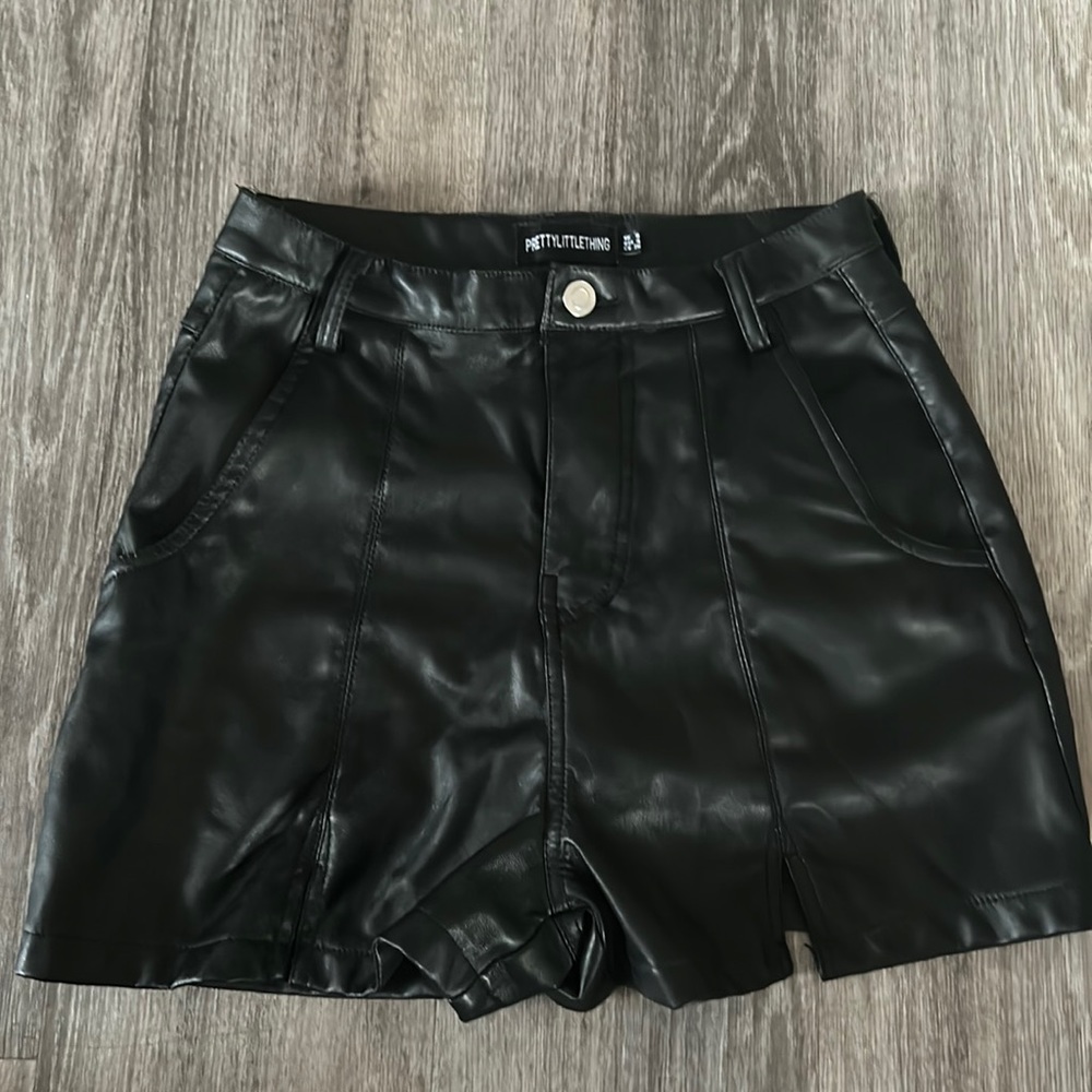 Pretty little thing pleather shorts